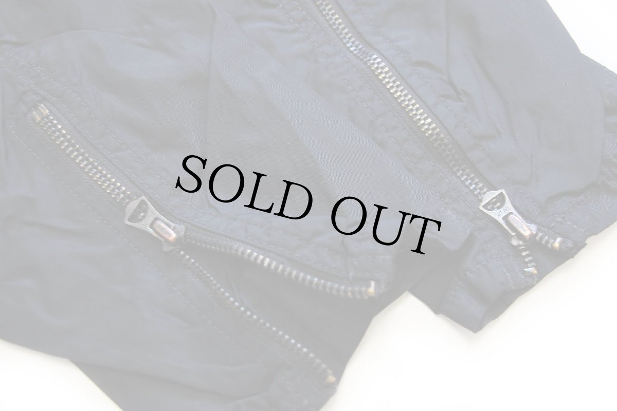 画像7: DENIM&SUPPLY ラルフローレン 星条旗 スタンドカラー シングルライダース ナイロンジャケット 黒 L (7)