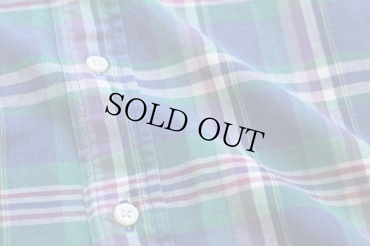 画像5: 90s ラルフローレン マドラスチェック ボタンダウン コットンシャツ XL★インド綿 (5)