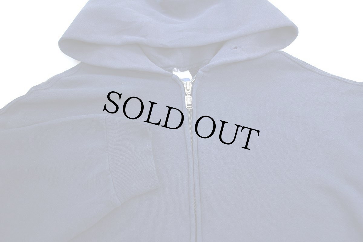 画像3: 90s メキシコ製 RUSSELLラッセル 無地 スウェット ジップパーカー 紺 XL★フーディー ブランク (3)