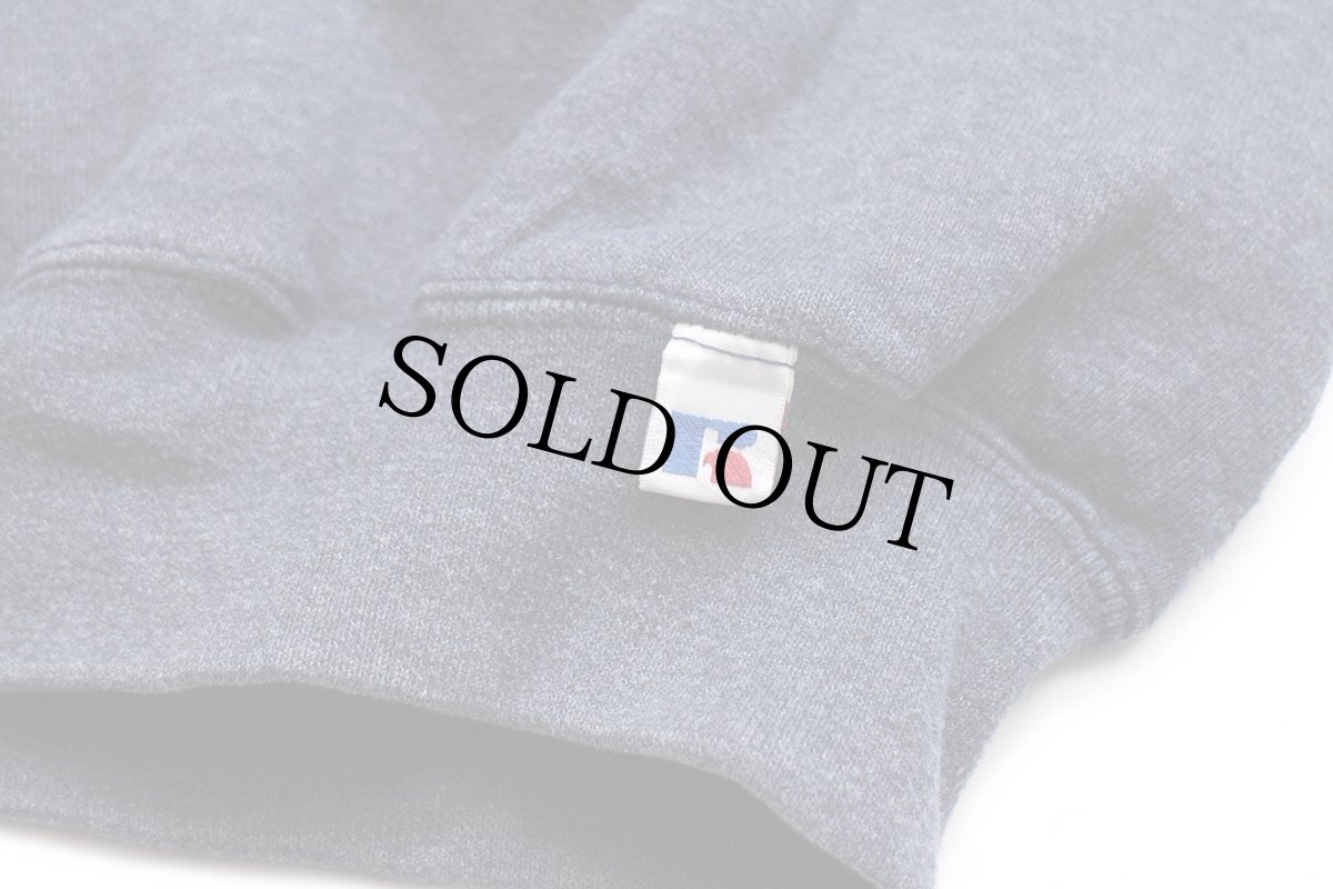 画像5: 90s メキシコ製 RUSSELLラッセル リメイク 編み柄 切り替え 前V スウェット 杢ネイビー XL (5)