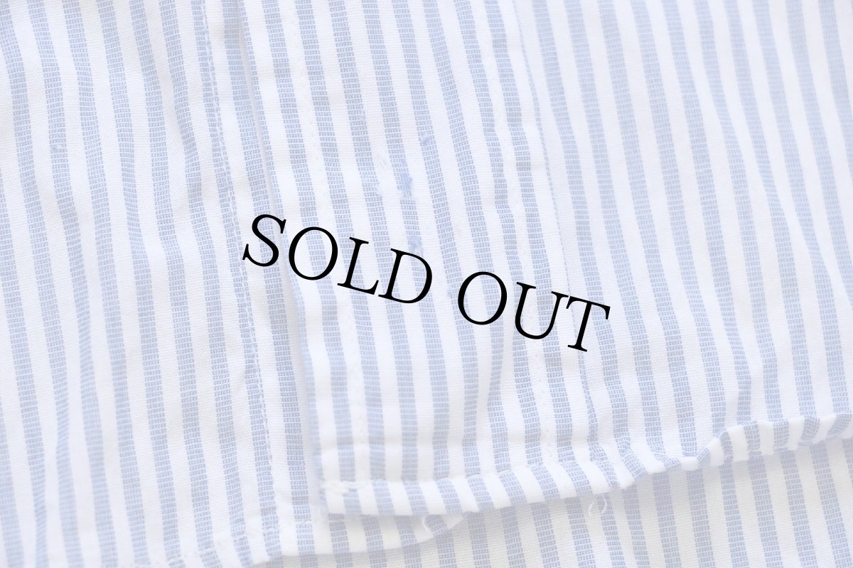 画像6: 80s USA製 Brooks Brothersブルックスブラザーズ Makers ストライプ ボタンダウン コットンシャツ サックス×白 15 1/2-4 (6)