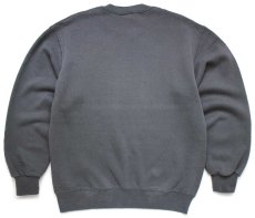 画像2: 90s USA製 RUSSELLラッセル 無地 前V スウェット チャコールグレー M★ブランク (2)