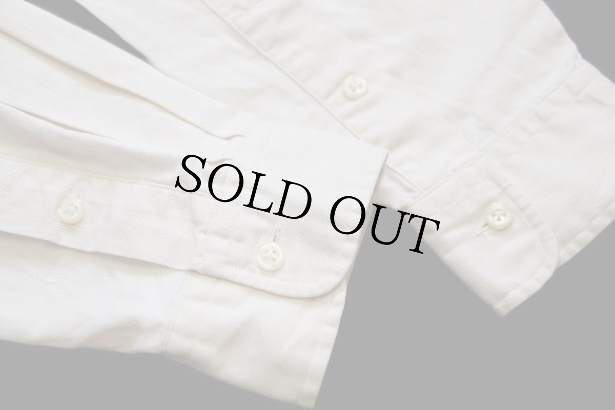 画像5: 90s ラルフローレン BLAIRE ワンポイント ボタンダウン コットンシャツ アイボリー (5)