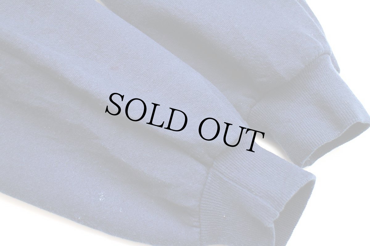 画像6: 90s USA製 RUSSELLラッセル 無地 前V スウェット 紺 L★ブランク (6)