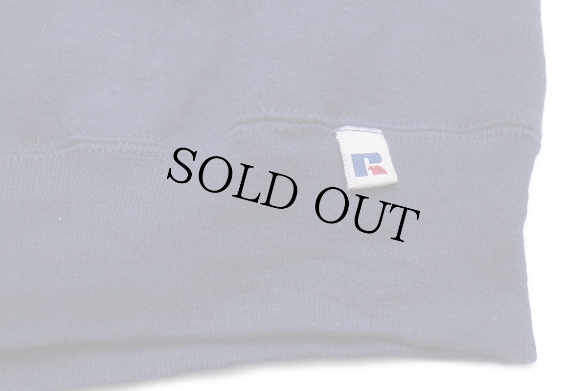 画像5: 90s USA製 RUSSELLラッセル 無地 前V スウェット 紺 L★ブランク (5)