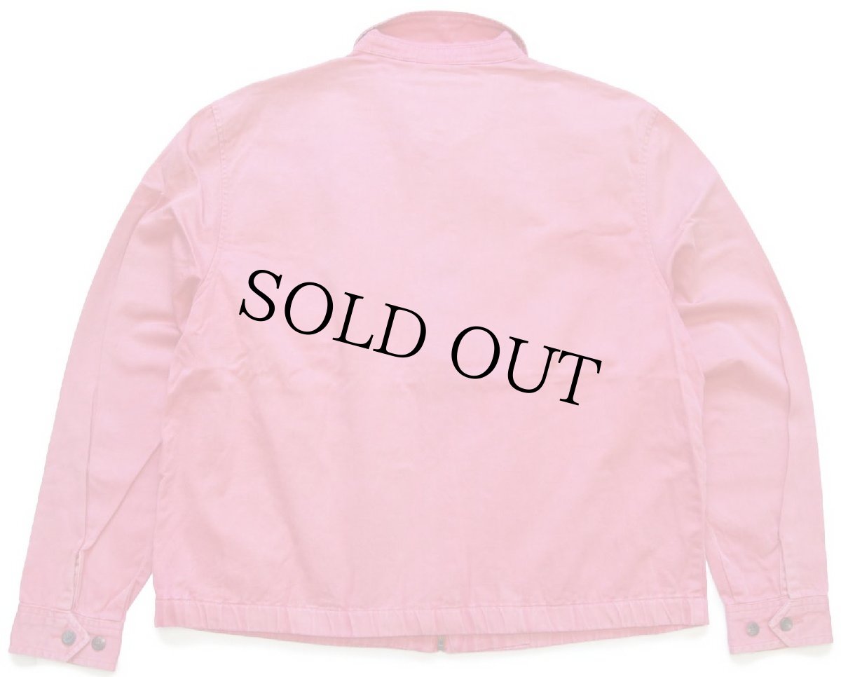 画像2: 90s ポルトガル製 ポロ ラルフローレン ワンポイント チンスト付き コットンジャケット ピンク フェード L (2)