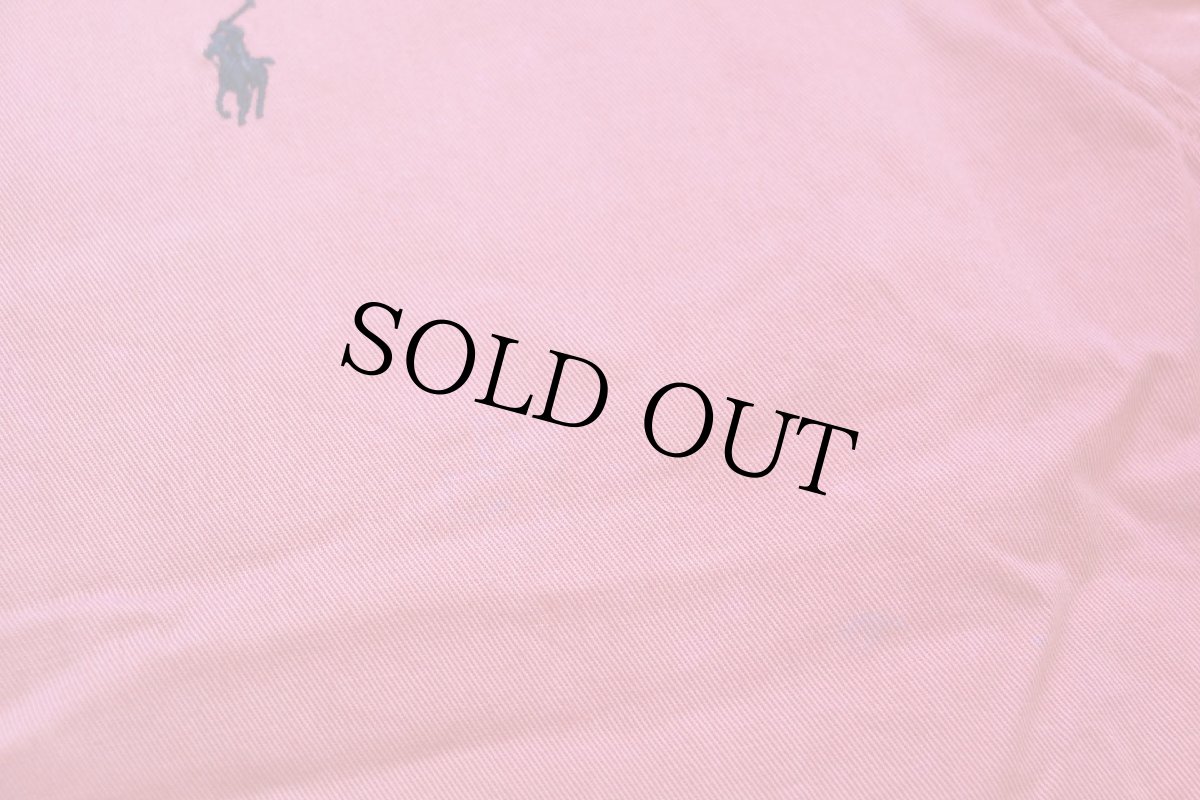 画像5: 90s ポルトガル製 ポロ ラルフローレン ワンポイント チンスト付き コットンジャケット ピンク フェード L (5)