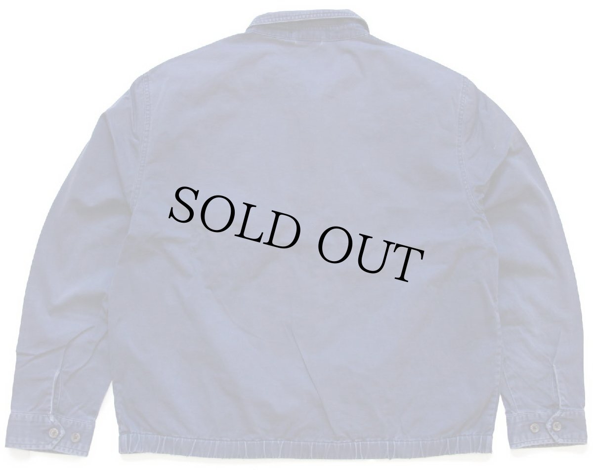 画像2: 90s ポルトガル製 ポロ ラルフローレン ワンポイント チンスト付き コットンジャケット ナス紺 フェード L (2)