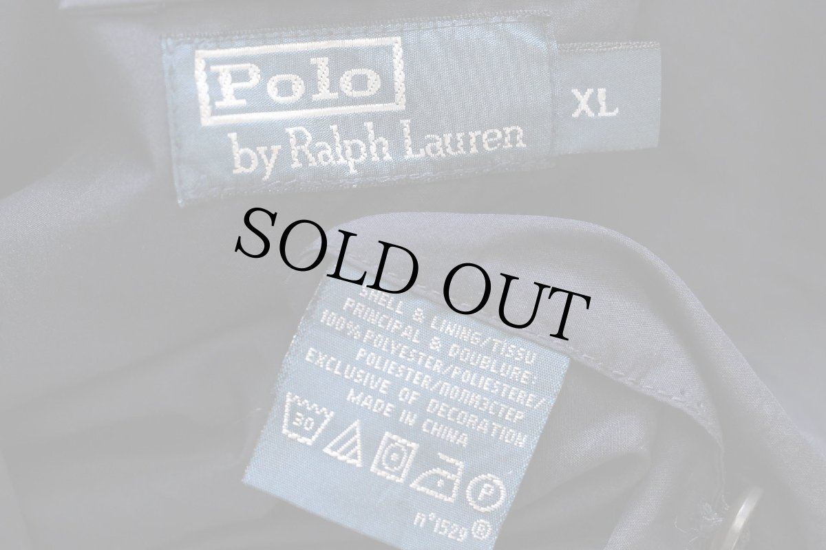 画像4: 00s ポロ ラルフローレン ワンポイント ポリエステルジャケット 濃紺 XL (4)