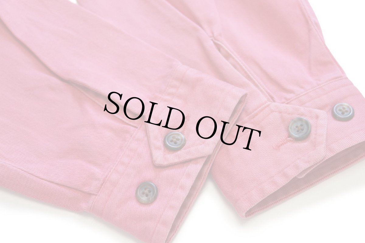 画像6: 90s ポルトガル製 ポロ ラルフローレン ワンポイント チンスト付き コットンジャケット ピンク フェード L (6)