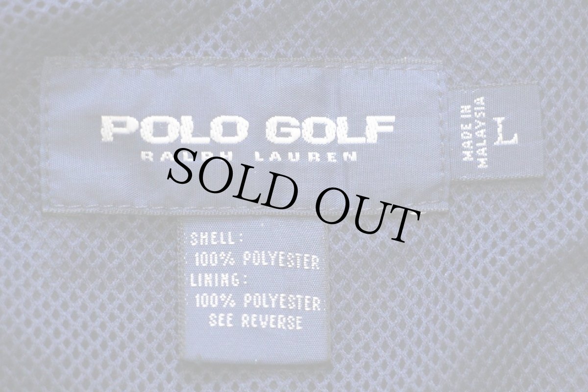 画像4: 90s POLO GOLF ラルフローレン Shanty Creek 刺繍 プルオーバー ポリエステルジャケット 紺 L (4)