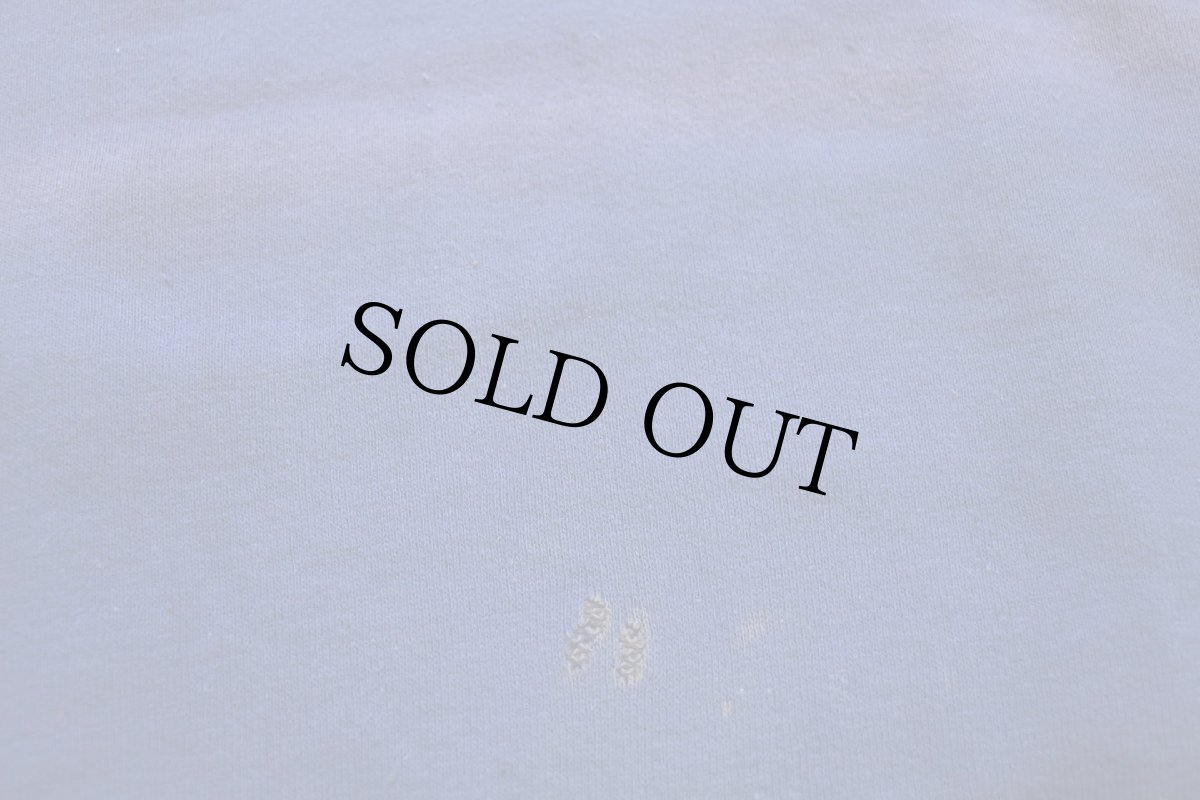 画像8: 50s UNKNOWN 無地 襟付き ハーフジップ コットン スウェット 青 フェード★ブランク (8)