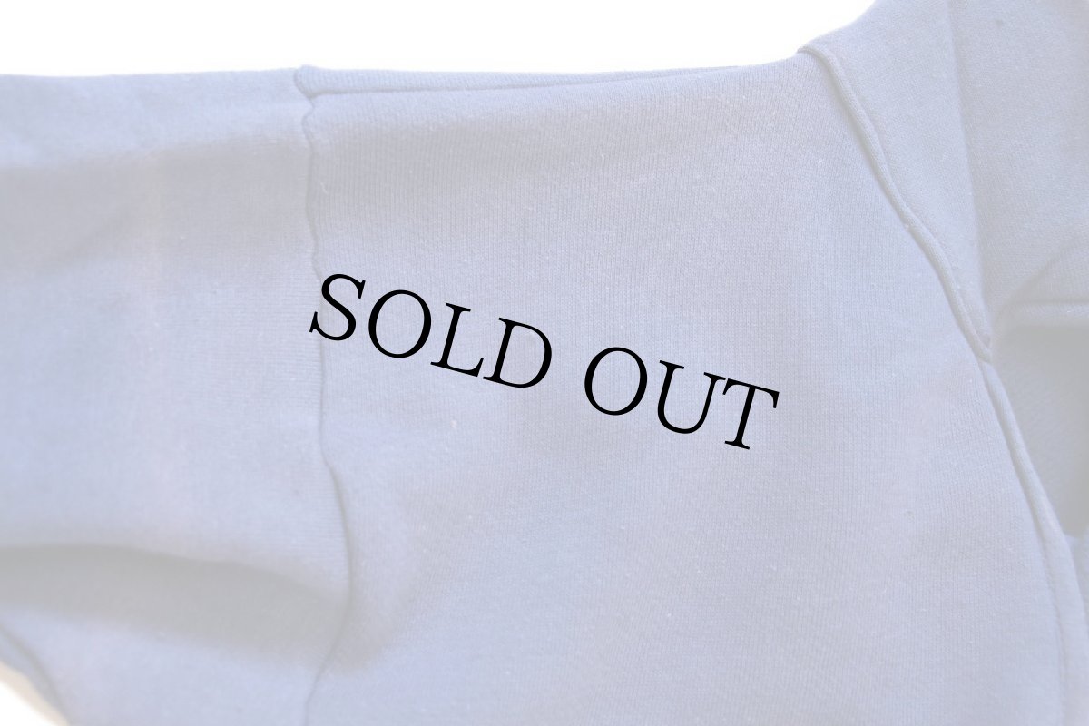 画像6: 50s UNKNOWN 無地 襟付き ハーフジップ コットン スウェット 青 フェード★ブランク (6)