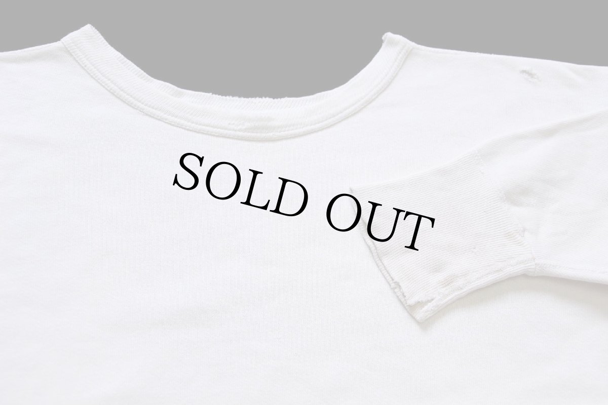 画像3: 50s UNKNOWN 無地 コットン スウェット ボロ オートミール★ブランク (3)