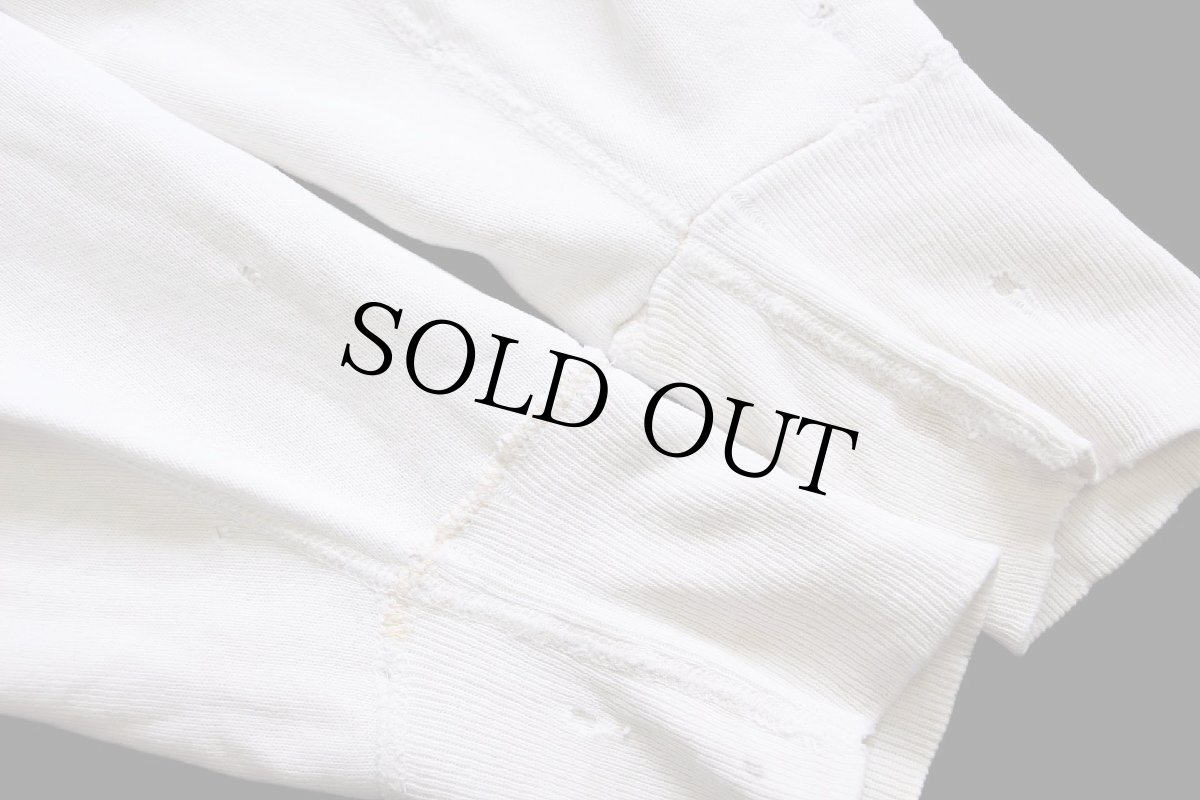 画像8: 50s UNKNOWN 無地 コットン スウェット ボロ オートミール★ブランク (8)