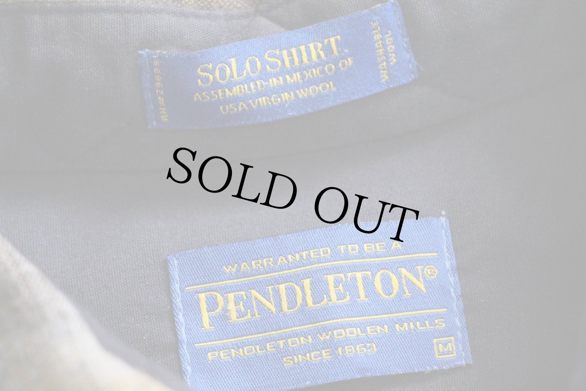 画像4: メキシコ製 PENDLETONペンドルトン SOLO SHIRT オンブレチェック ウールシャツ M (4)