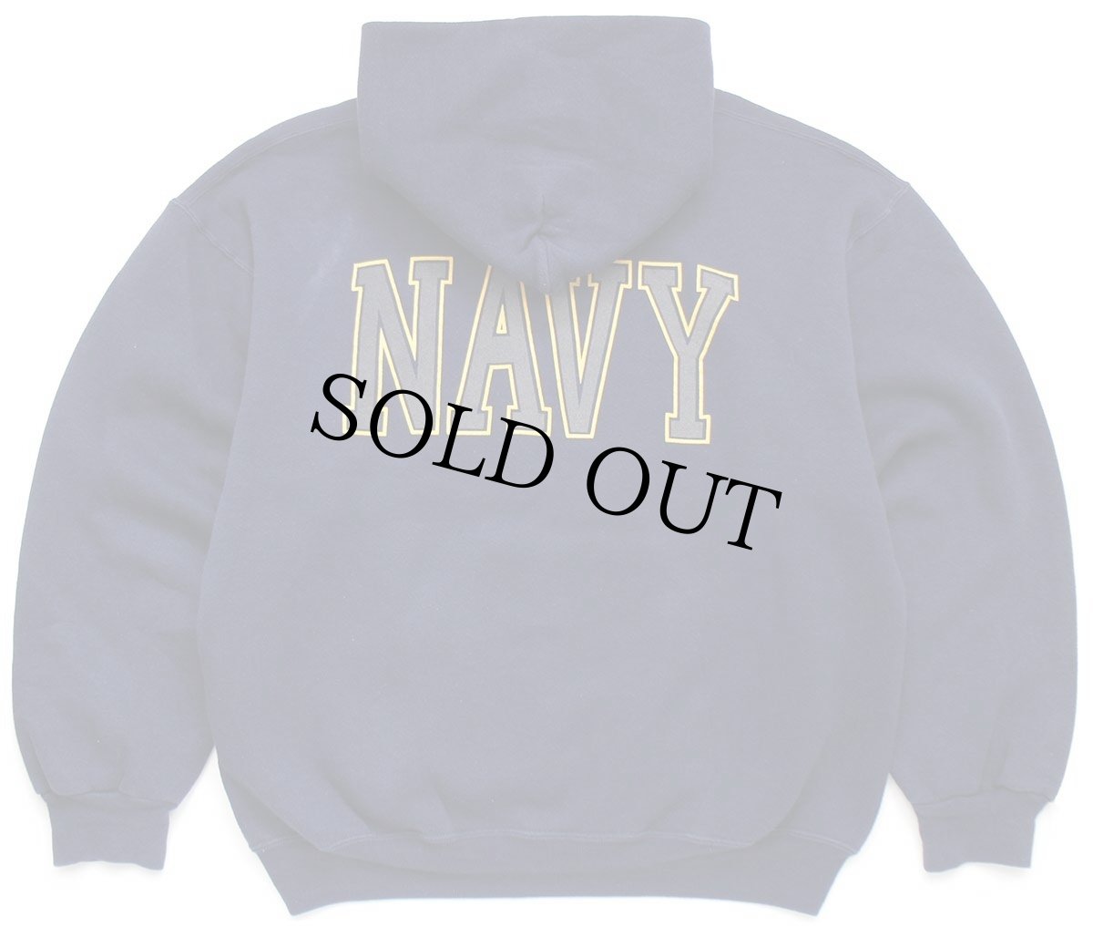 画像2: USA製 米軍 U.S.NAVY 両面リフレクタープリント スウェットパーカー 紺 L★フーディー (2)