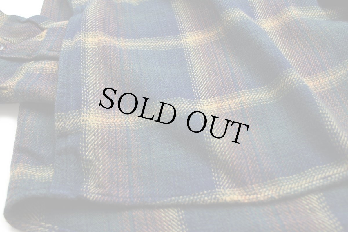 画像6: ORVISオービス オンブレチェック ポケット付き コットン フランネルシャツ XL (6)