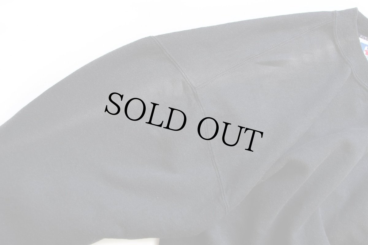 画像6: 90s USA製 RUSSELLラッセル 無地 前V スウェット 黒 フェード XL★ブランク (6)