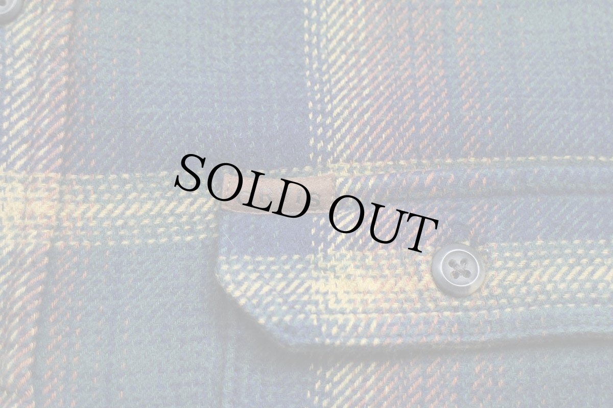 画像5: ORVISオービス オンブレチェック ポケット付き コットン フランネルシャツ XL (5)