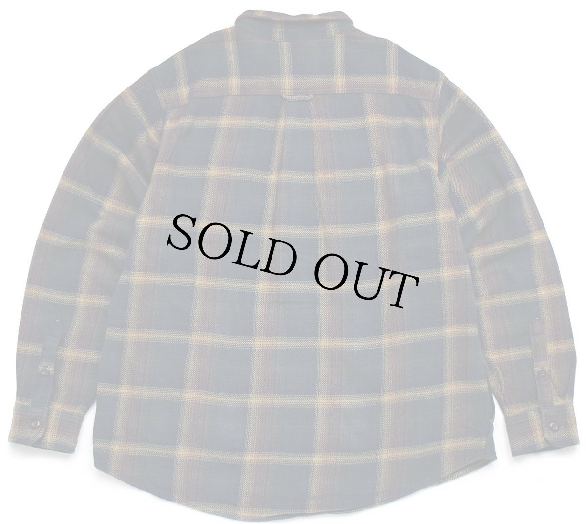 画像2: ORVISオービス オンブレチェック ポケット付き コットン フランネルシャツ XL (2)