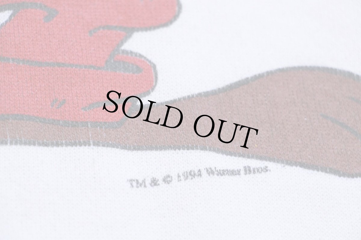 画像4: 90s USA製 Warner Bros LOONEY TUNES タズマニアンデビル HUSKERS スウェット 白 XL (4)