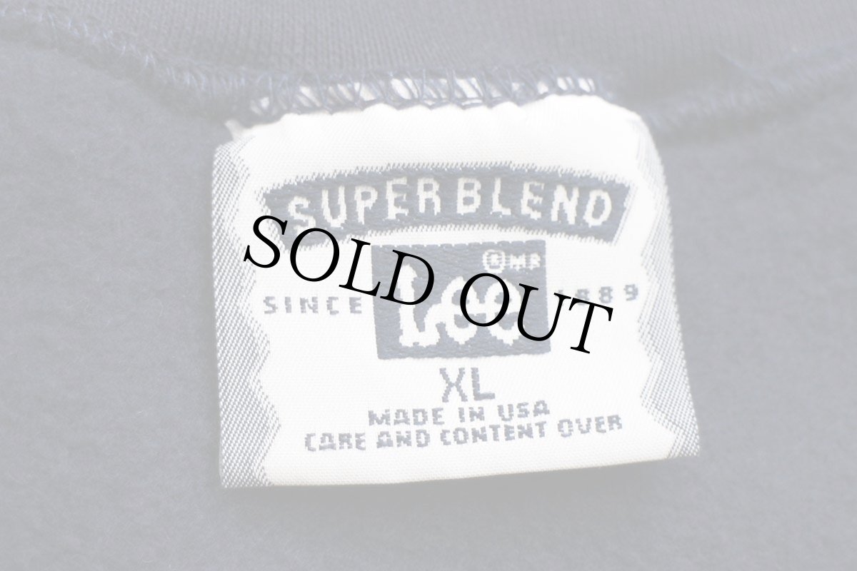 画像4: 90s USA製 Leeリー Healthsource 刺繍 モックネック スウェット 紺 XL (4)