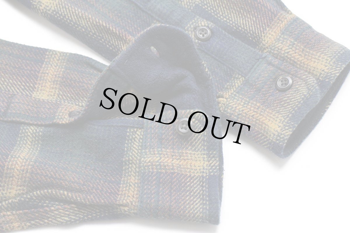 画像7: ORVISオービス オンブレチェック ポケット付き コットン フランネルシャツ XL (7)