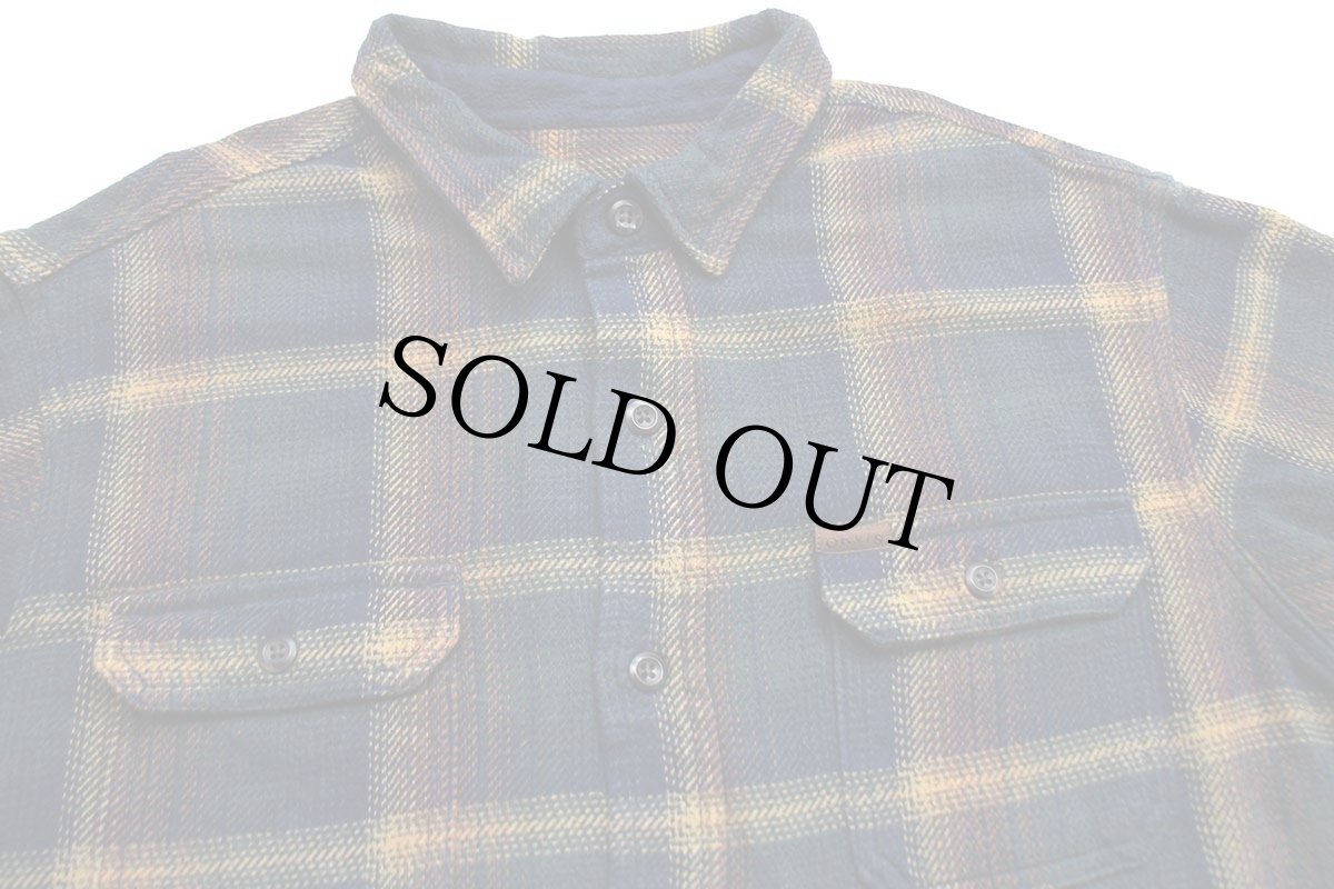 画像3: ORVISオービス オンブレチェック ポケット付き コットン フランネルシャツ XL (3)