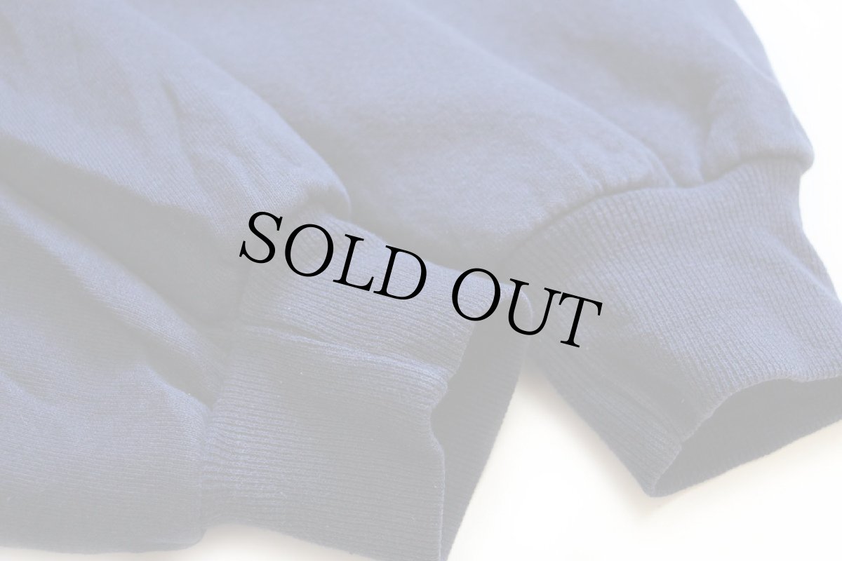 画像6: 90s USA製 RUSSELLラッセル 無地 前V スウェット 紺 L★ブランク (6)