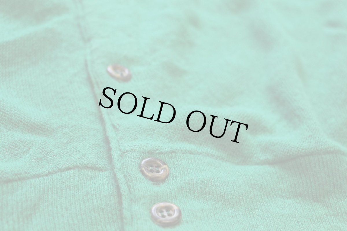 画像5: 80s USA製 IZOD LACOSTE ラコステ ワンポイント パール編み アクリルニット カーディガン 緑 L (5)