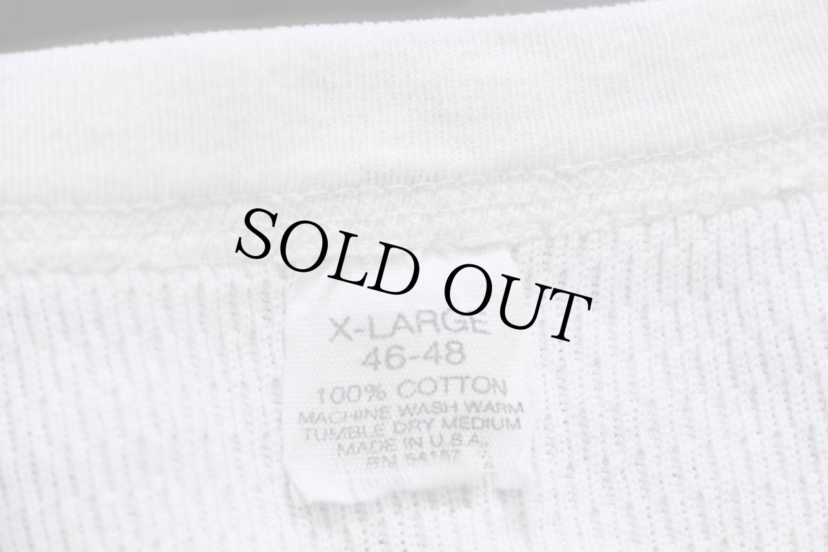 画像5: 80s USA製 UNITY コットン サーマルシャツ オフホワイト XL (5)