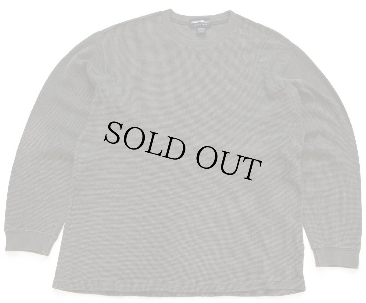 画像2: 90s USA製 EddieBauerエディーバウアー 無地 サーマルシャツ オリーブ (2)