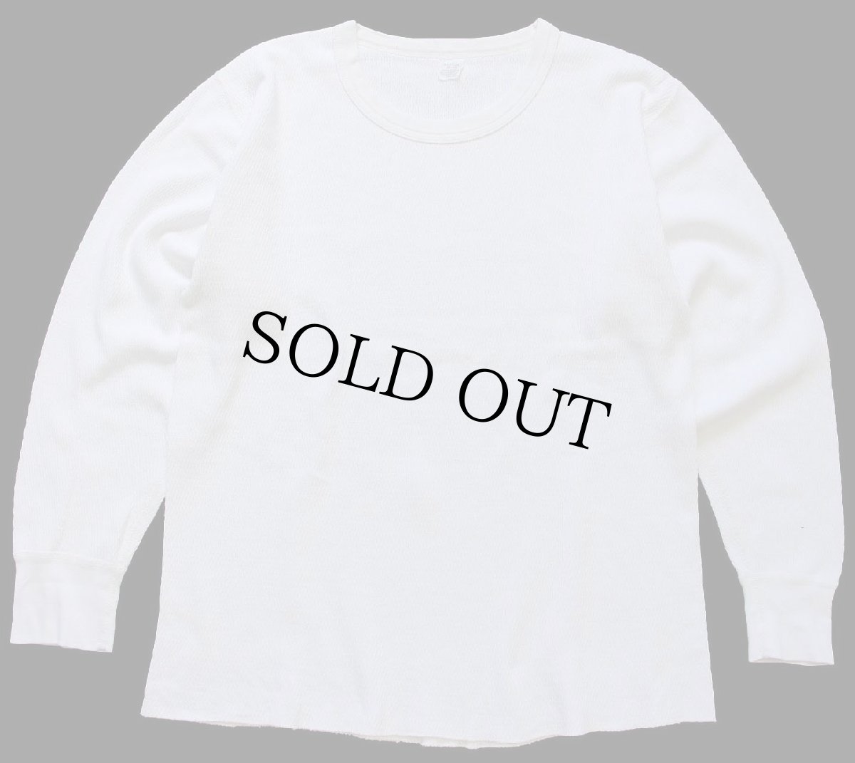 画像2: 80s USA製 UNITY コットン サーマルシャツ オフホワイト XL (2)