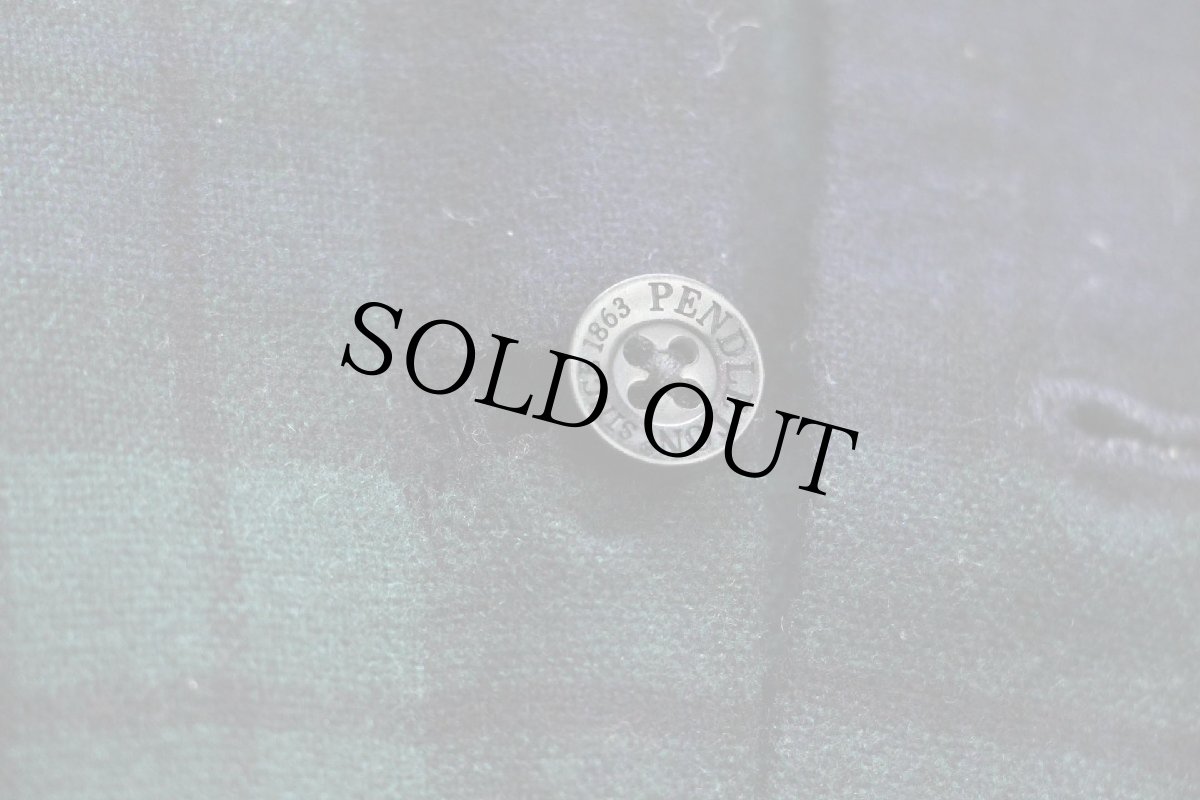 画像6: メキシコ製 PENDLETONペンドルトン BOARD SHIRT ブラックウォッチ タータンチェック オープンカラー ウールシャツ XL (6)