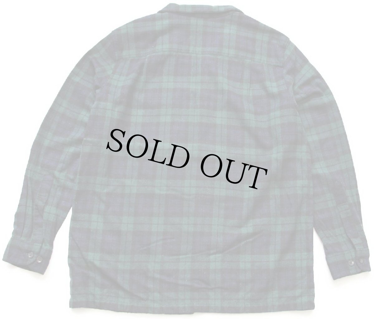 画像2: メキシコ製 PENDLETONペンドルトン BOARD SHIRT ブラックウォッチ タータンチェック オープンカラー ウールシャツ XL (2)