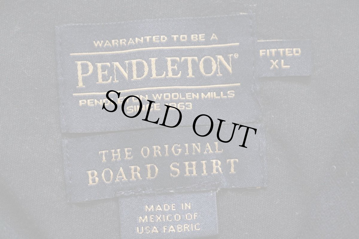 画像4: メキシコ製 PENDLETONペンドルトン BOARD SHIRT ブラックウォッチ タータンチェック オープンカラー ウールシャツ XL (4)