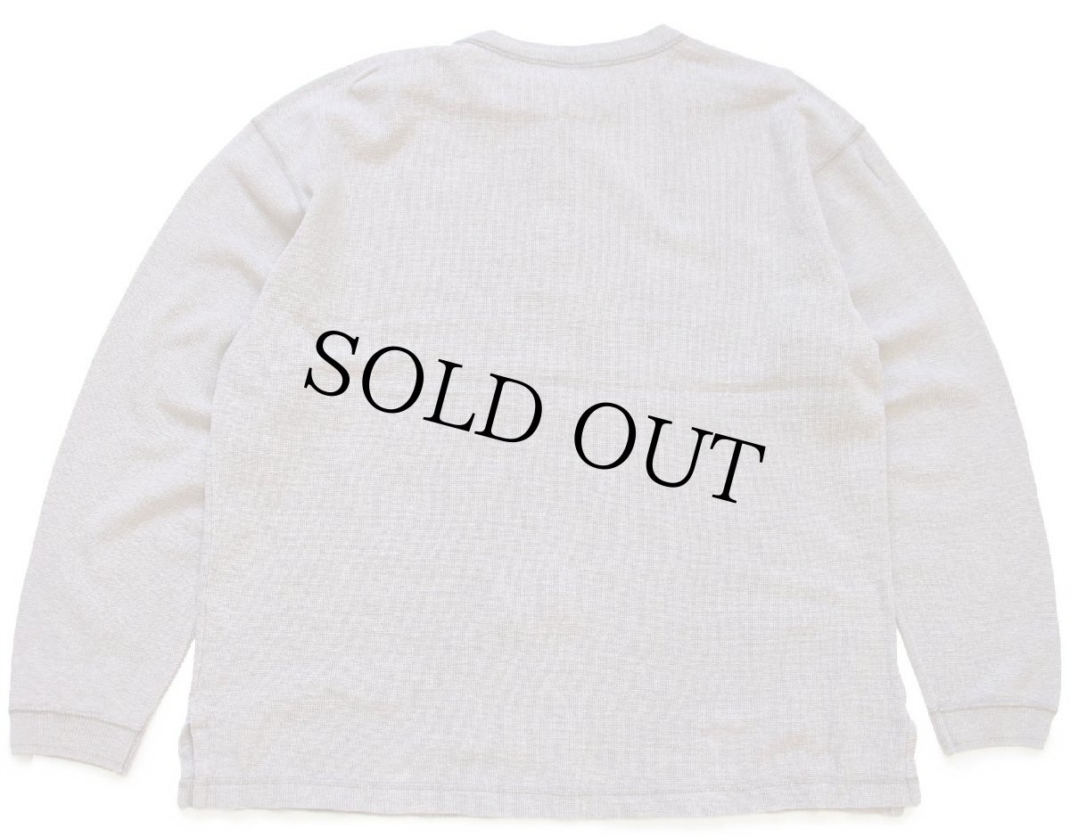 画像3: 90s USA製 LANDS'ENDランズエンド ヘンリーネック コットン カットソー グレーベージュ (3)