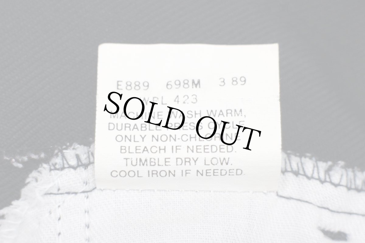 画像7: 80s USA製 Levi'sリーバイス 517 ポリエステルパンツ 紺 w38 L32★142 スタプレ (7)