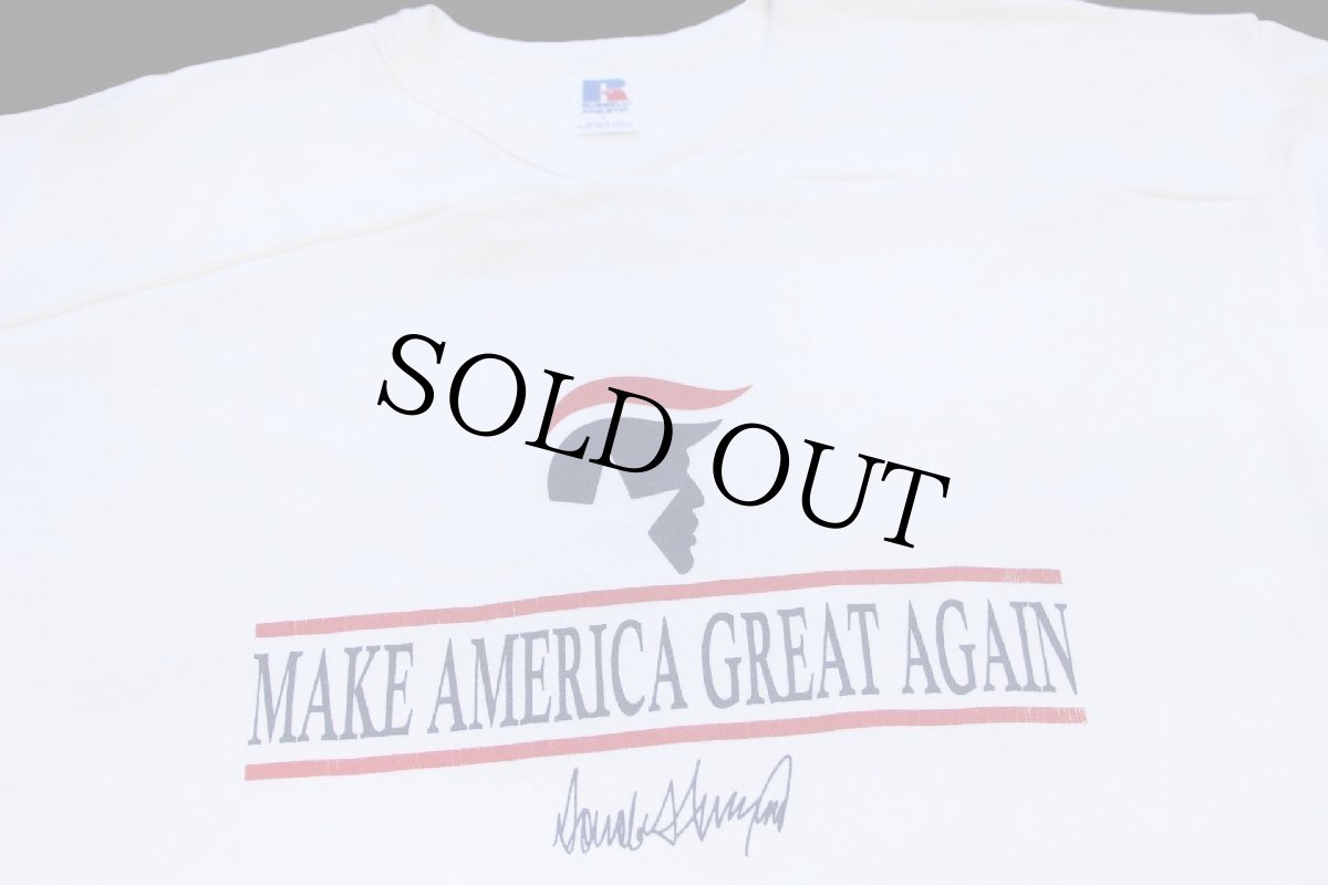 画像3: 80s USA製 RUSSELLラッセル Donald Trumpドナルド トランプ MAKE AMERICA GREAT AGAIN フットボールTシャツ★第45代アメリカ合衆国大統領 (3)