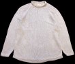90s J.CREW 無地 ロールネック リネン×コットンニット セーター
