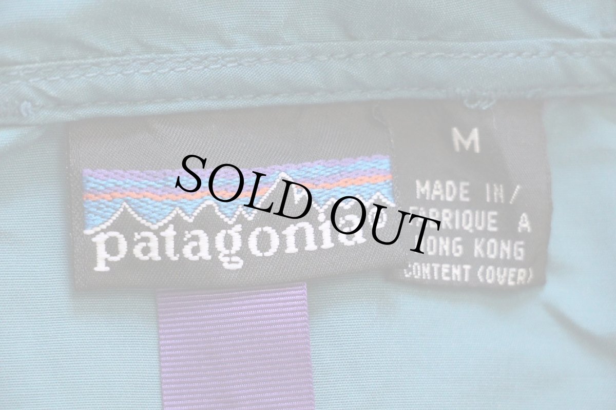画像4: 90s patagoniaパタゴニア バギーズプルオーバー ナイロンパーカー 青緑★アノラック (4)