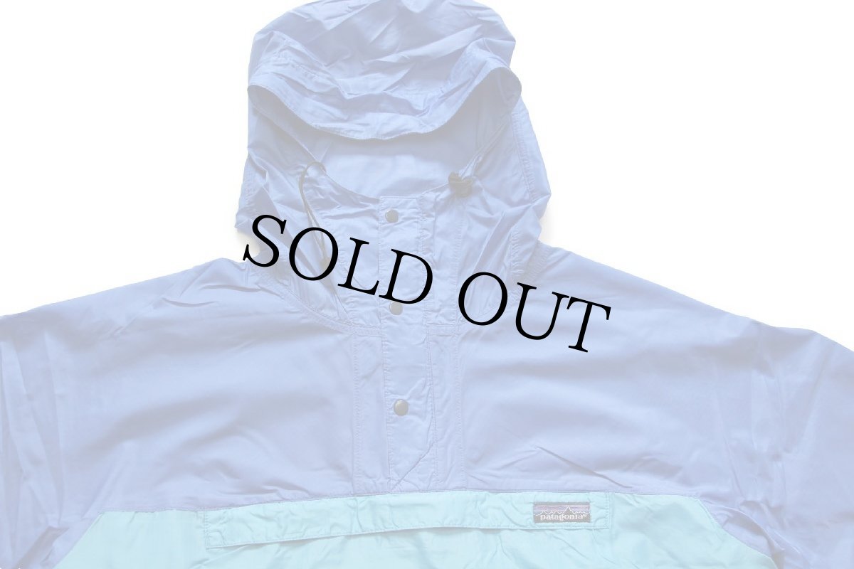 画像3: 80s patagoniaパタゴニア ツートン 切り替え ナイロン アノラックパーカー 青×水色 M (3)