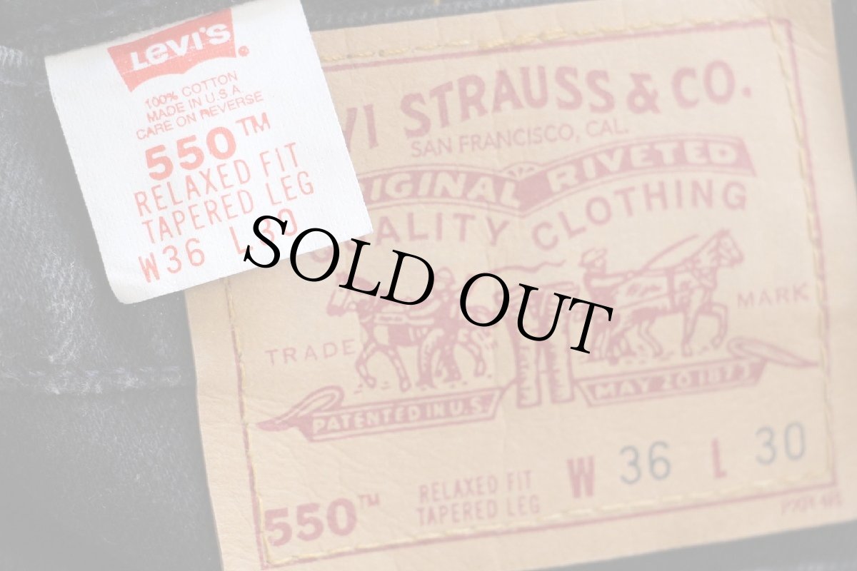 画像6: 90s USA製 Levi'sリーバイス 550 ブラック デニムパンツ w36 L30 (6)