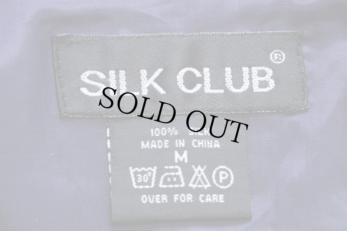 画像4: 90s SILK CLUB デニム×バンダナ柄 パッチワークプリント シルクジャケット M (4)