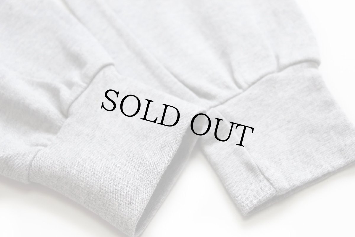 画像6: 90s USA製 STJOHN'SBAY 無地 モックネック コットン 長袖Tシャツ 杢グレー L (6)