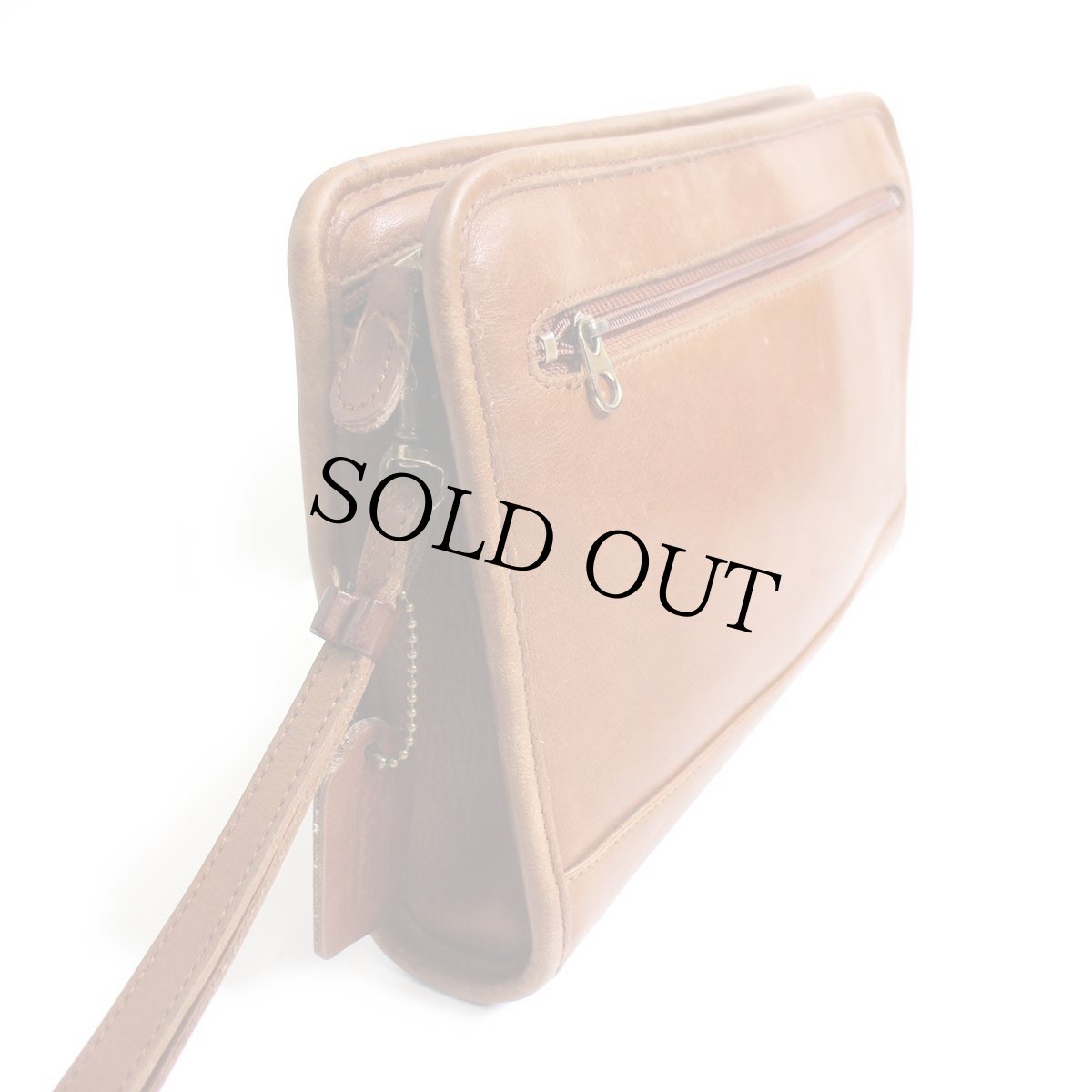 画像5: USA製 COACH オールド コーチ レザー クラッチバッグ ブラウン★9833 (5)