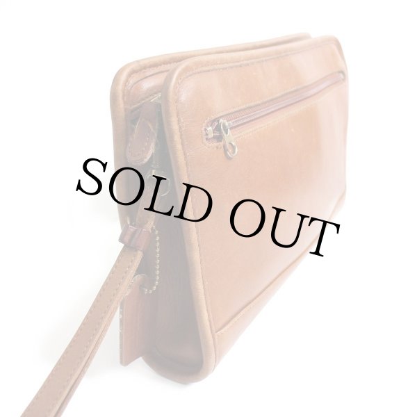 【美品】コーチ 9833 オールレザー クラッチバッグ USA製 COACH オールド コーチ レザー クラッチバッグ ブラウン☆9833