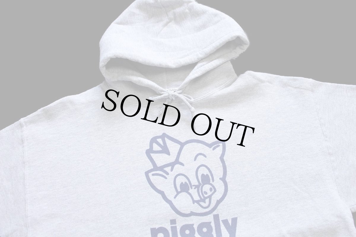 画像3: piggly wiggly マスコット 両面プリント スウェットパーカー 杢グレー L (3)