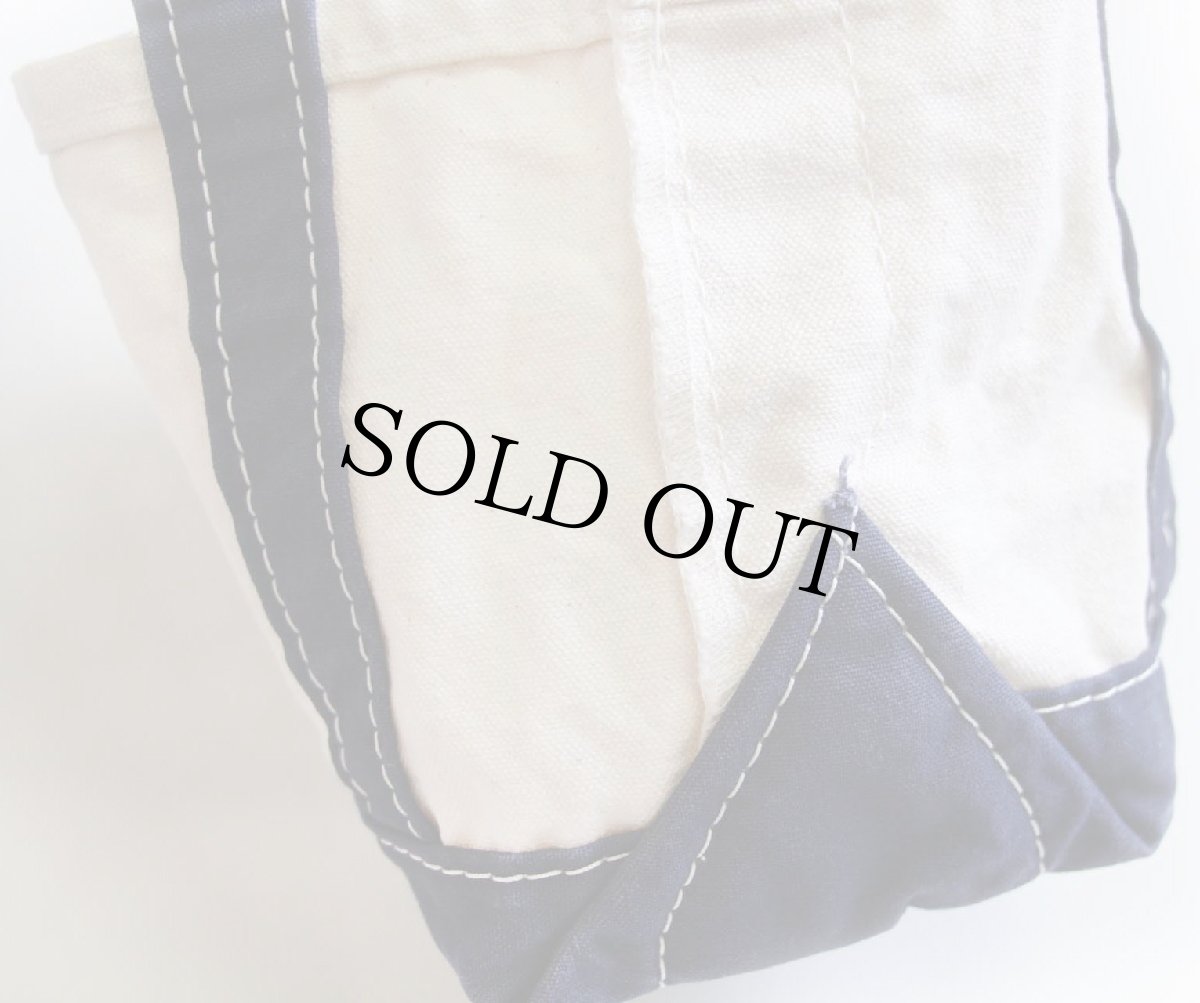 画像6: 00s USA製 L.L.Bean BOAT AND TOTE キャンバス トートバッグ 紺 ミニ (6)